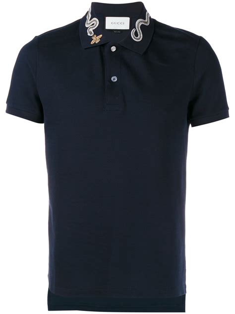 gucci bee polo|gucci polo shirt snake collar.